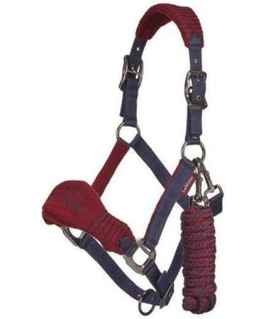 LeMieux Vogue Fleece Headcollar & Leadrope Halter - Cob Black/Grey | International Shipping Available - Buy Online on GoSupps.com