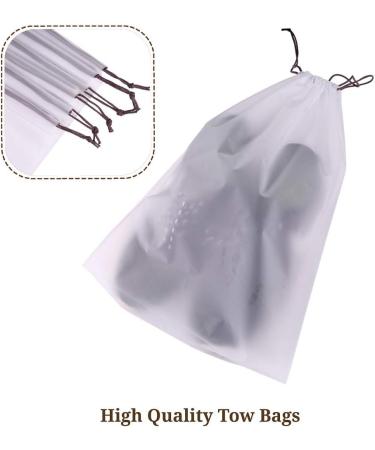Laojbaba Clear Shoe Bags Travel Storage Organizer 12 Pack - Men's and Women's Drawstring Bags (15.7''X12'') - Buy Online on GoSupps.com