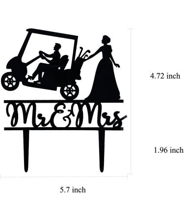 Mr and Mrs Wedding Cake Topper - Funny Golf Theme Wedding/Anniversary/Bridal Shower Cake Topper Funny Wedding Cake Topper (Golf Cart) - Buy Online on GoSupps.com