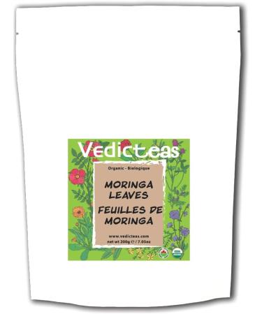 Moringa Leaves Tea Organic (Moringa oleifera) Loose Leaf Herbal Tea Caffeine Free Organic 200gm or 7.05oz - Buy Online on GoSupps.com