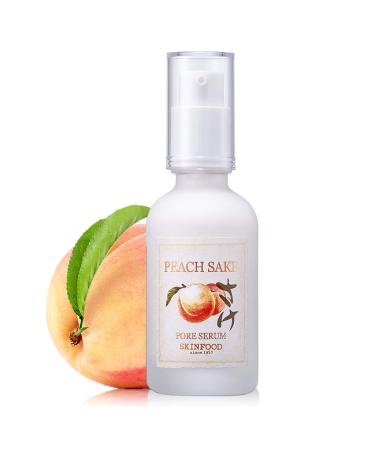 SKINFOOD Peach Sake Pore Serum - Pore Minimizer & Sebum Control - Skin Smoothing Facial Serum for Oily Skin - Pore Refining Serum & Pore Tightening - Acne Reducer & Minimizing Serum - 45ml (1.52 oz) - Buy Online on GoSupps.com
