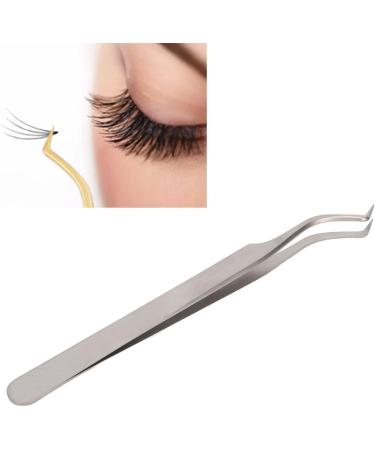 Eyelash Grafting Tweezer Professional High Precision Application Lash Extension Tweezer Stainless Steel Eyelash Tweezer for Manicure (Silver) (Upgrade Tweezer) - Buy Online on GoSupps.com