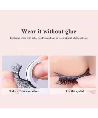 Self Adhesive Eyelashes Waterproof Thick False Lash Reusable Bushy Fluffy Eyelashes 1Pair. Bushy Style - Buy Online on GoSupps.com
