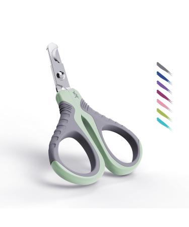 Wepet claw scissors for pets professional claw scissors for cats dogs puppies kittens hamsters rabbits and small animals spicy safe #05 gray/tea green bent