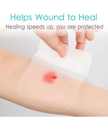 10 Pcs Transparent Skin Tears Wound Care - Non-Adhering Silicone Bandages 4x4 Inch for Effective Wound Protection (Pack of 10 - Buy Online on GoSupps.com