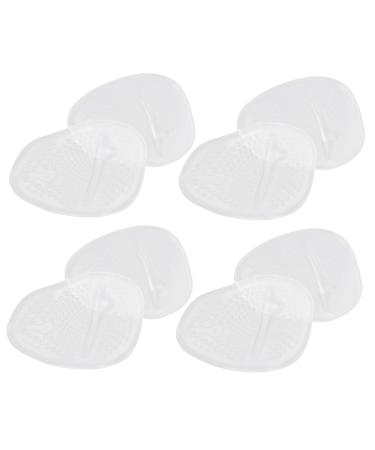 NOLITOY 4 Pairs High Heels Mat Ladies Heels Silicone Gel Insoles for High Heels Dressy Heels for Women Sole Stick Protector Gummy Heels Foot Pad Sports Shoe Pads Damping White
