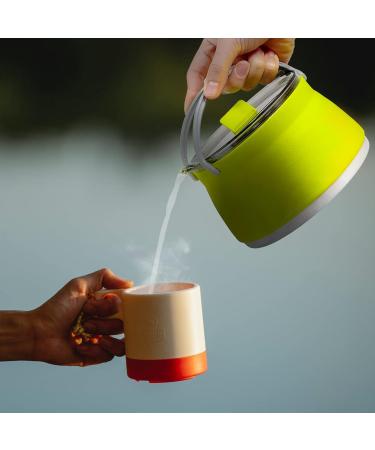 Camping Kettle - Collapsible 1 Liter Capacity for Hiking & Backpacking | Includes Silicone Trivet | Outdoor Cooking Gear - Buy Online on GoSupps.com