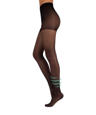 Calcitaly Medical Fine Support Pants of Dested Compression 10-14 mm/HG |Black skin color |S M L XL XXL |70 den |Made in Italy S black