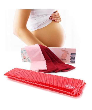 Hilph Perineal Cold Packs Hot Cold Pack Postpartum Cooling Pad for Vaginal Recovery & Hemorrhoid Pain Relief Reusable 2 Cooling Maternity Pads with 4 Soft Washable Sleeves for Women After Birth