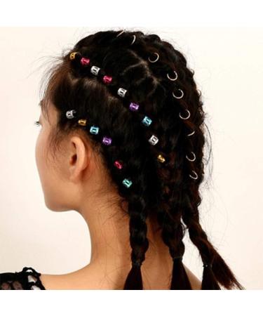 AMASAWA 70-Piece Dreadlocks Metal Hair Cuffs & Colorful Pearls - Vibrant Hair Accessories for Braids & Dreadlocks - Buy Online on GoSupps.com