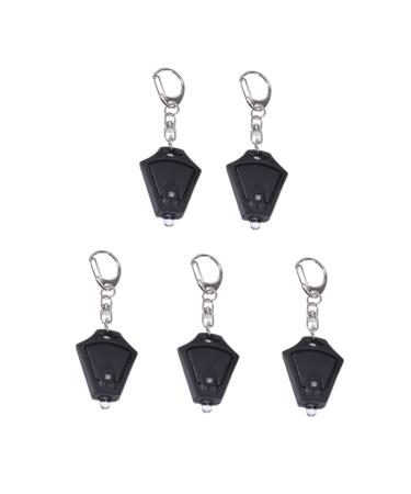Yardwe 5 pth key rings Key rings flashlight key holder key holder key ring light lamp black light button keychain mini coin bag as shown m