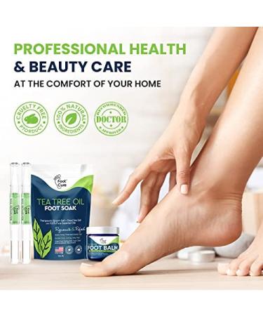 Extra Strength Toenail Fungus Treatment Kit - Foot Soak, Nail Repair Pen, Tea Tree Balm - Made in USA - Effective Solution for Smelly Feet, Athletes Foot, Cracked Nails - Buy Online on GoSupps.com