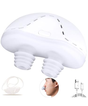 Electronic Anti Snoring Devices New Experience Variable Speed Anti Snoring Devices with 3 Adjustable Wind Speed for Sleeping Breath Aids Air Purifier Filter (White) (White)