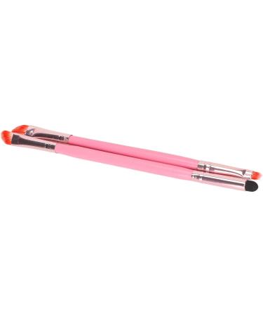 2Pcs Double End Eye Shadow Brush Pink Skin Friendly Effortless Makeup Minimal Waste Eye Makeup Brushes - Buy Online on GoSupps.com