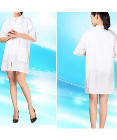 Lurrose hair cover aprons for men jackets men s vest hairdresser apron Salon Robes for Client hair dye jacket Stylist work uniform hair stylist jacket cloak Spa men and women white L White - Buy Online on GoSupps.com