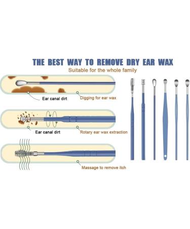 2023 Reusable 6 in 1 Ear Wax Removal Tool Kit - Deep Cleaner for Adults and Kids (Blue) - Buy Online on GoSupps.com