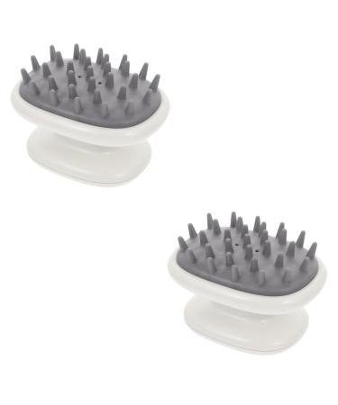 Frcolor 2st Shampoo brush hairbrush hairbrush gentle shampoo footrest for pedicure scalp massager scalp washer for shed remove the head rubber head shower head plastic