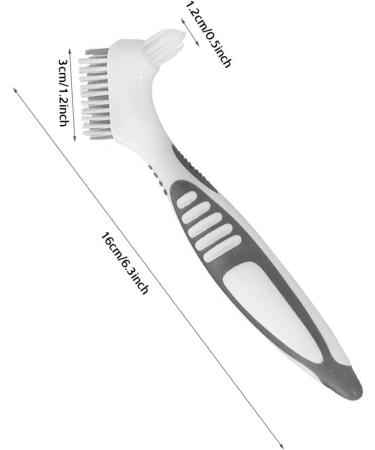 Ergonomic Double-Sided Denture Brush - Best Toothbrush for Dentures (Green) - Buy Online on GoSupps.com