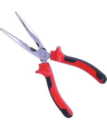Sharp-tec Long Nose Pliers 160mm with Soft Grip Handles Heavy Duty Nose Side Cutting Pliers Long Nose Plier 160MM
