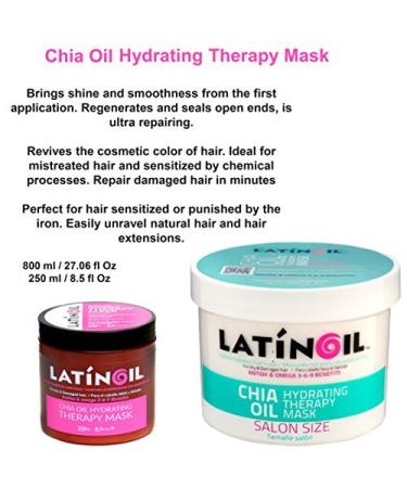 LATINOIL Chia Oil Hair Mask Treatment - Deep Conditioner for Dry Damaged Hair - Buy Online on GoSupps.com