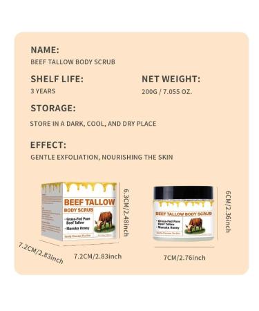 2PCS Beef Tallow Body Scrub Improves Loose Skin Lasting Moisturizing Anti Aging Lifting Brightening Nourishing Skin Care - Buy Online on GoSupps.com
