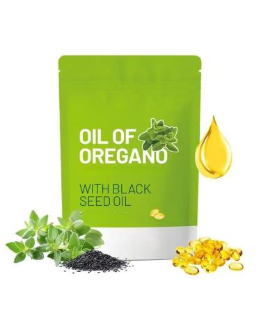 Oregano oil and black seed oil natural plant essence nourishes the body from within to maintain good condition and radiate vitality and vitality