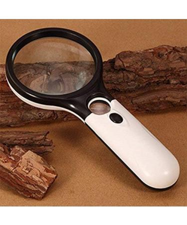 Glass with 3 LED Lights Hand-held 3X 45X Lens high Definition Illumination Magnifier Good Times - Buy Online on GoSupps.com