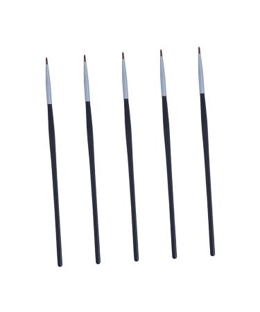 Baluue 5pcs Fine Eyeliner Brush Gel Eyeliner Brush Lip Makeup Brush Cosmetic Brushes Eye Makeup Black Fiber