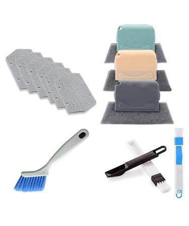 Kcvzitrds Set of 12 Cleaning Brushes Hand Window Rail Cleaning Brush for Quick Clean Corners and Space Easy Installation Easy to Use