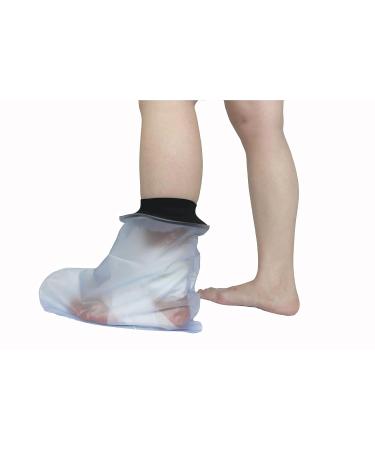 QMINKUN Waterproof Foot Cast Cover for Shower Waterproof Ankle Cast Protector for Broken Ankle Wound Burns Injuries Reusable Cast Bag Foot Keep Wounds & Bandage Dry
