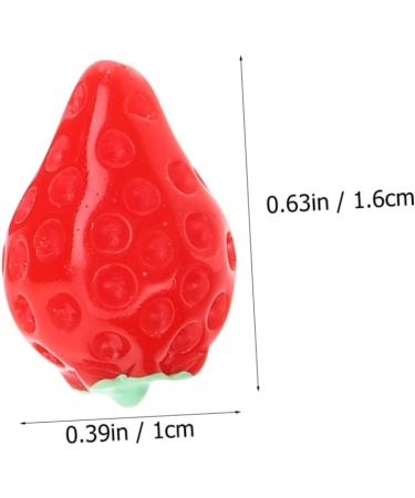 MAGICLULU 30pcs mini toy doll house accessory fake fruit resin strawberry cake decoration fake strawberries mini hair accessories artificial toy room key chain doll house mini photo frames Red 1.6x1cm - Buy Online on GoSupps.com