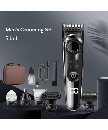 5 in 1 Hair Clippers & Trimmer for Men | Electric Beard Grooming Kit & Body Groomer - International Shipping Available - Buy Online on GoSupps.com