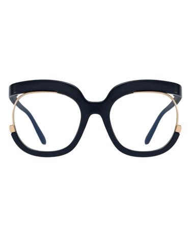 Aoolia stylish round reading glasses visual aid optics glasses reading help for women men bluaufilter glasses for PC TV gaming & cell phone black 3 diopters