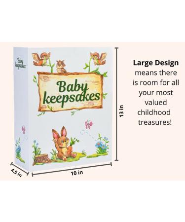 Large Baby Keepsake Box - Mother's Day, Baby Shower, Newborn Gift - Baby Milestone Box for Baby Boy/Girl - Bunny Theme - Buy Online on GoSupps.com