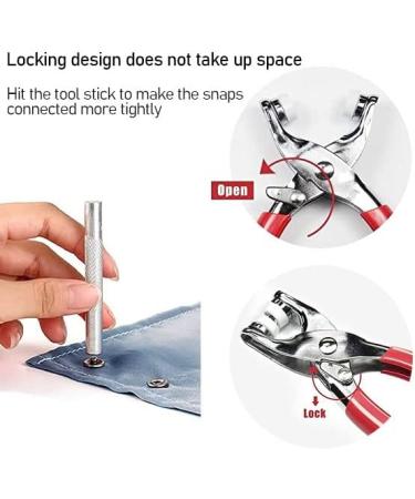 Metal Snaps Button Kit with Pliers Set - DIY Snap Button for Sewing Barbie Clothing & Crafts (10 Colors) - Buy Online on GoSupps.com