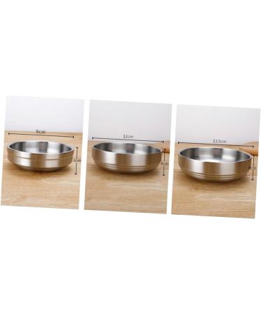 OUNONA 3pcs 304 Round Condiments Ramekins Appetizer Plates Soy Dipping Dish Sauce Containers Seasoning Bowl Stainless Steel Dishes Dipping Sauce Bowls Korean Food South Korea re-usable Size 2x3pcs As Shownx3pcs - Buy Online on GoSupps.com