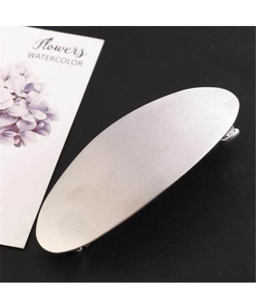 Freneci Brushed Geometric Large Hair Clip for Women - Silver Hair Clamp & Hairpin - Stylish Hair Accessories - Buy Online on GoSupps.com