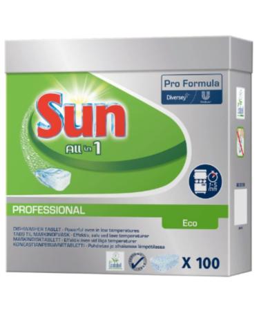 Sun All in 1 Eco Professional Dishwasher Tablet 100 x 18g (1.8kg) x 5 Eco Dishwasher Tablet 5