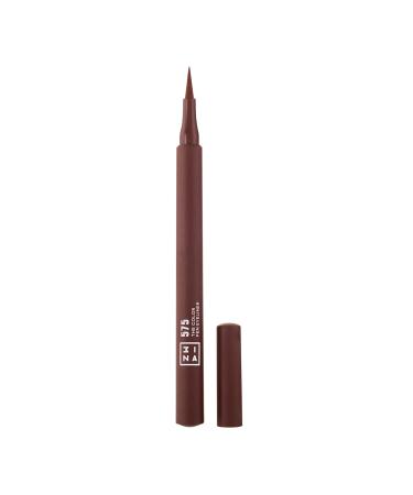 3ina The Color Pen Eyeliner 575 - Ultra Fine Tip 14H Brown Longwear Liquid Liner - Vibrant Colors  Matte  Smudgeproof  Flake Proof Eye Makeup - Cruelty Free  Paraben Free  Vegan Cosmetics - Brown 575 - Brown