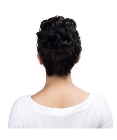 Tess Hair Part Dutt Black Hair Tie - Wavy Small Knot Updos Affordable 30g Hair Extensions for Women - Buy Online on GoSupps.com