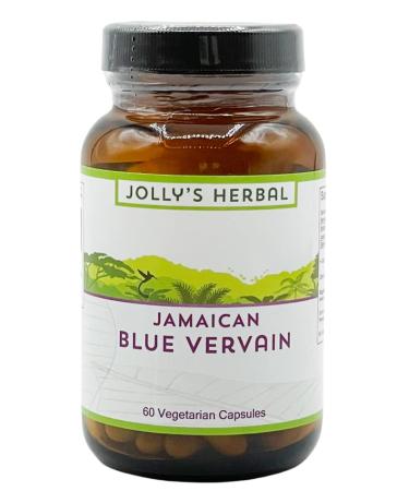 Jamaican Blue Vervain Super Herb Naturally Harvested in Jamaica. 60 Vegetarian Capsules. (Pack of 1)
