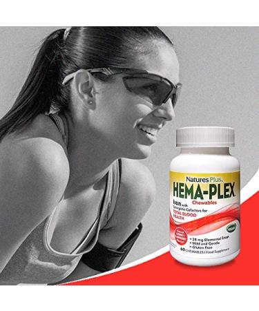 Nature's Plus Hema-Plex Mixed Berry - 60 Chewable Vitamins for Energy & Wellness - Buy Online on GoSupps.com