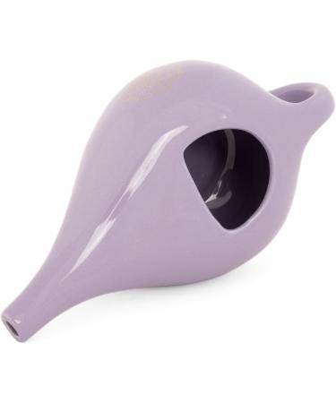 Ceramic Neti Pot with Mandala Design - Silver Nasal Wash Jug for Nose Rinse - Buy Online on GoSupps.com