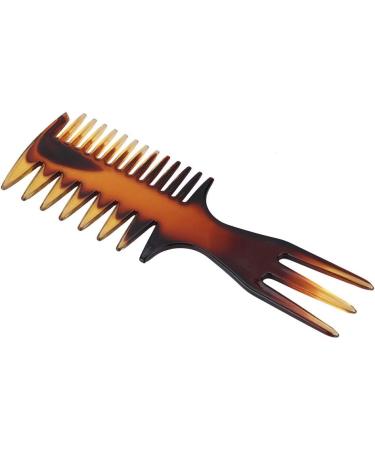 Retro Hairstyle Comb Men's Wide Teeth Resin Comb Anti-static Suitable for Salon and Home Use (4 three-purpose comb width) - Buy Online on GoSupps.com