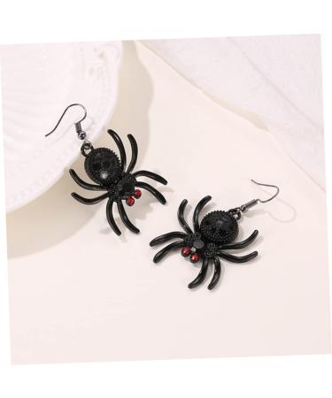 BIUDECO 3 Pairs Spider Eardrops Black Earrings for Men Women - Vintage Halloween Party Supplies - Buy Online on GoSupps.com
