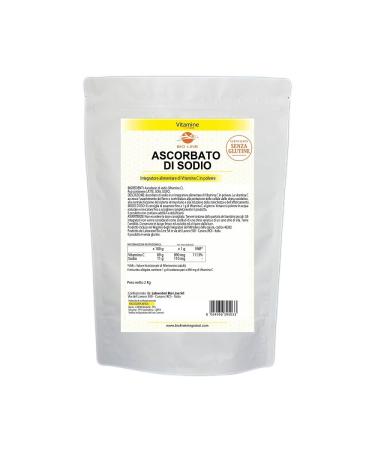 Laboratori Bio Line Sodium Ascorbate 2 kg Vitamin C powder with antioxidant action pure substance without excipients (1 envelope of 2 kg) Bioline Laboratories - Italian quality