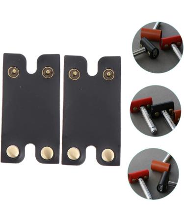 2-Piece Home Razor Covers | Leather & Fabric Cases for Razors - 8.5x4.5cm Black Razor Shell - Buy Online on GoSupps.com