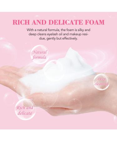 AuReve Rose Eyelash Extension Cleanser 600ml - Paraben & Sulfate Free | Lash Shampoo for Makeup Removal at Salon or Home - Buy Online on GoSupps.com