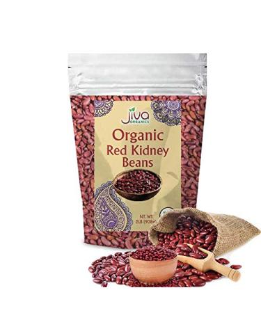 Organic Rajma 2 LB (Dark Red Kidney Beans Whole) - by Jiva Organics