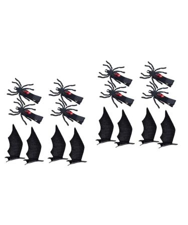 FRCOLOR 8 Pairs Halloween Hair Clips Bat Hairclips Halloween Hairpins Cosplay Hair Clips Kids Hair Barrettes Dress Accessories Non-woven Hair Clips Non-woven Fabric Clothing